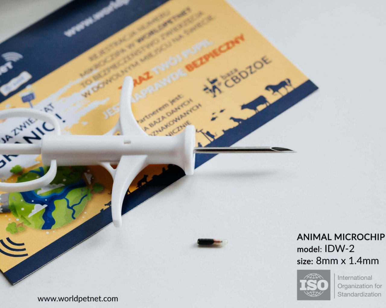 PET MICROCHIP FOR ANIMAL IDW-2 (CODE 900) 8MMX1.4MM MINI |